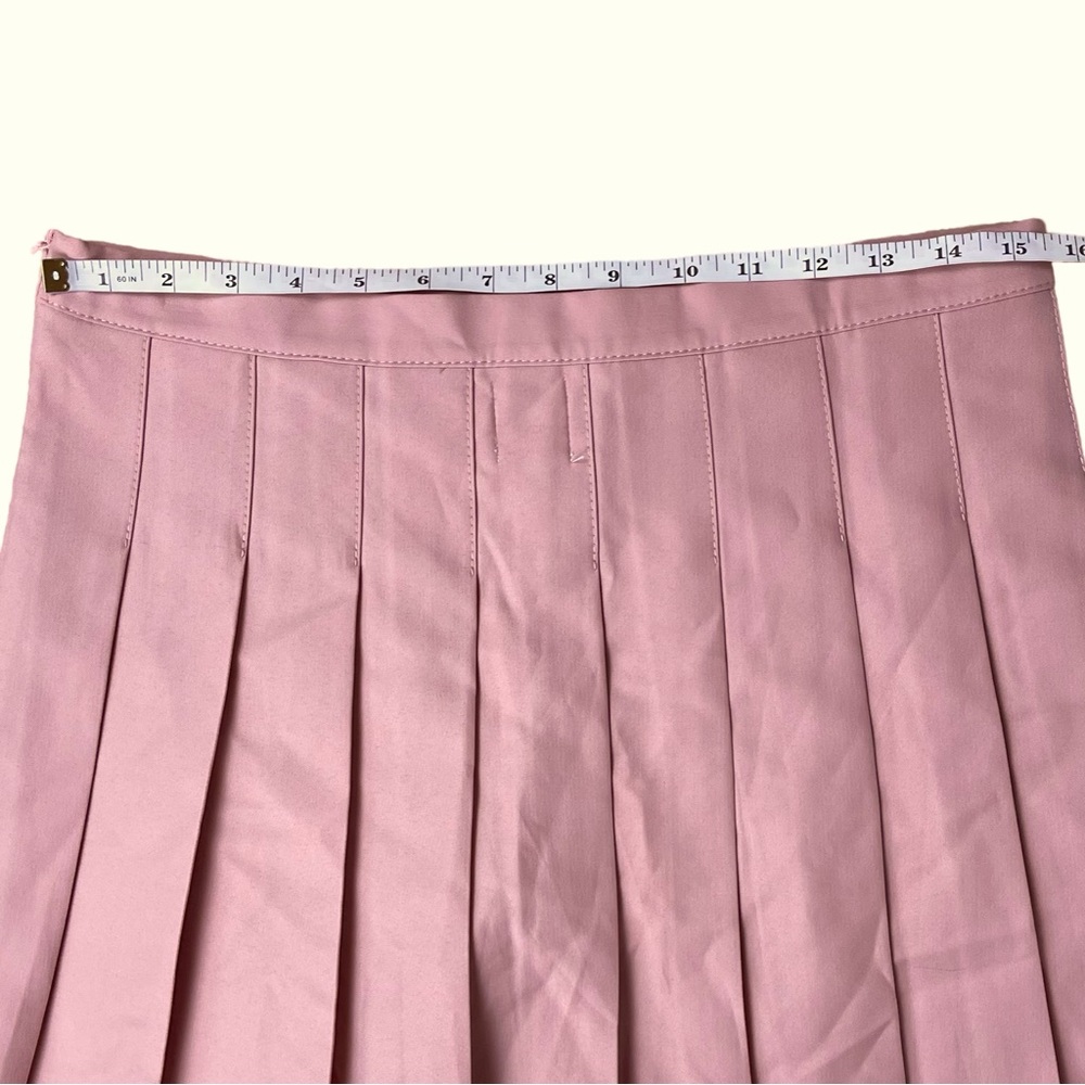 Princess Polly Tahls Mini Skirt Pink Pleated Tenniscore Preppy NWT - Picture 3 of 7